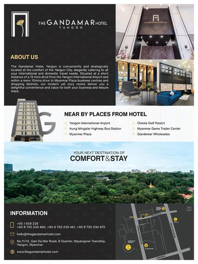 The Gandamar Hotel , Yangon Bagian luar foto